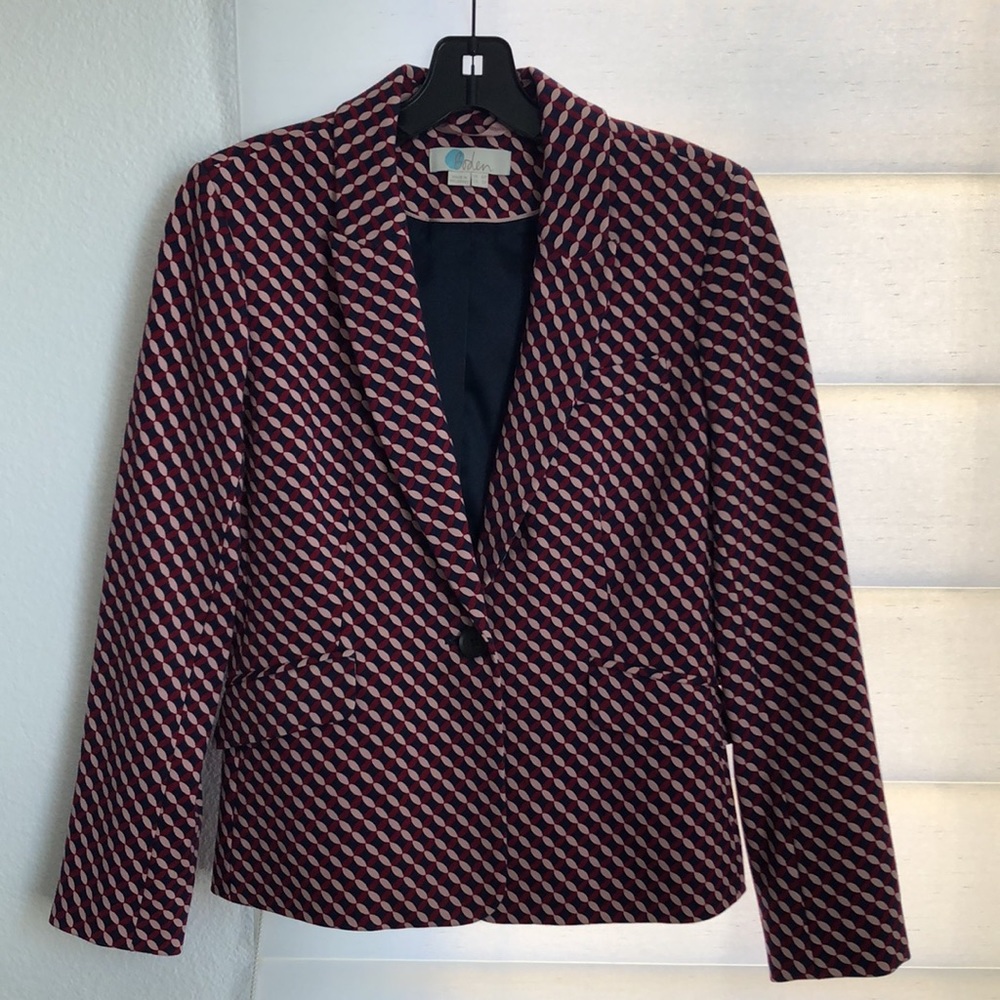 Boden Nell Ponte Blazer - wine, trellis